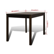 Table de salle à manger avec 4 chaises Marron