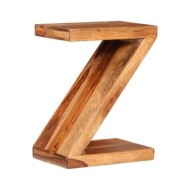 Table d'appoint Forme de Z Bois massif de Sesham 