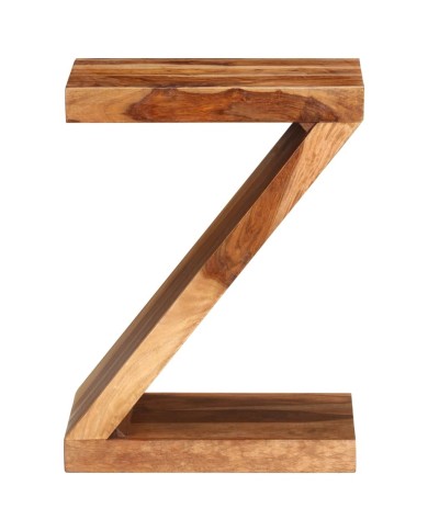 Table d'appoint Forme de Z Bois massif de Sesham 