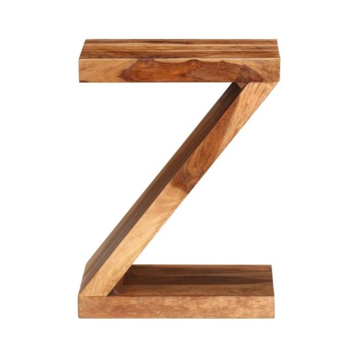 Table d'appoint Forme de Z Bois massif de Sesham 