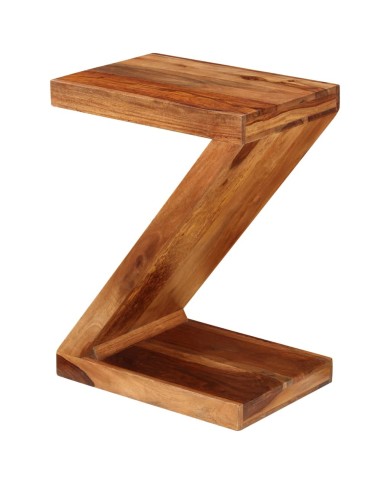 Table d'appoint Forme de Z Bois massif de Sesham 