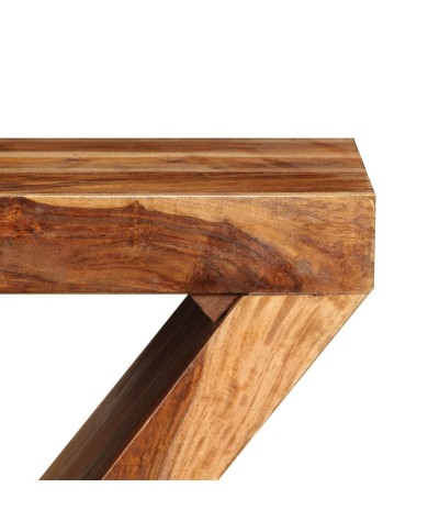 Table d'appoint Forme de Z Bois massif de Sesham 