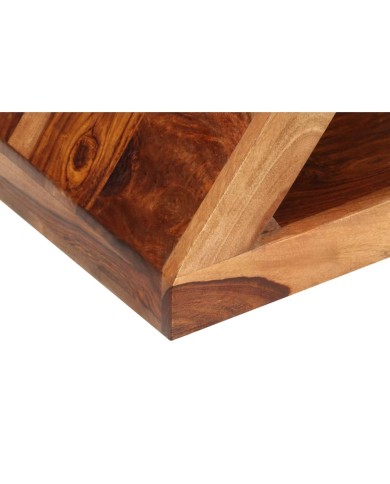 Table d'appoint Forme de Z Bois massif de Sesham 