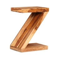 Table d'appoint Forme de Z Bois massif de Sesham 