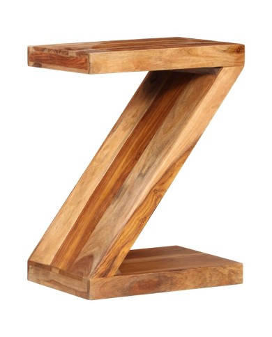 Table d'appoint Forme de Z Bois massif de Sesham 