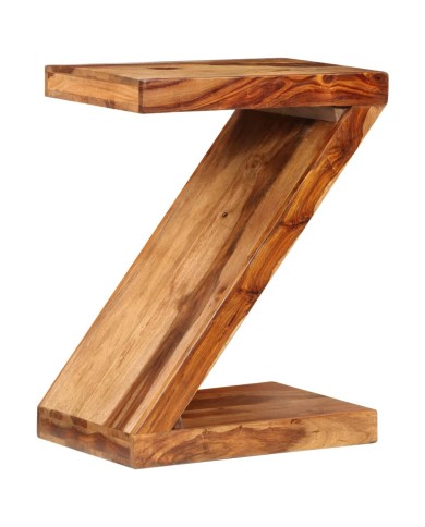 Table d'appoint Forme de Z Bois massif de Sesham 