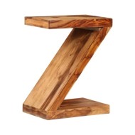 Table d'appoint Forme de Z Bois massif de Sesham 