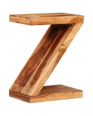 Table d'appoint Forme de Z Bois massif de Sesham 