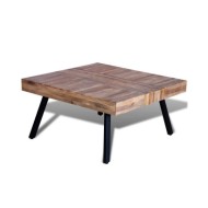 Table basse carrée Bois de teck de récupération 