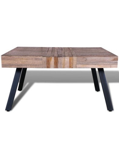 Table basse carrée Bois de teck de récupération 