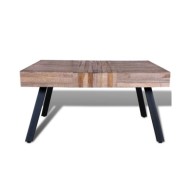 Table basse carrée Bois de teck de récupération 