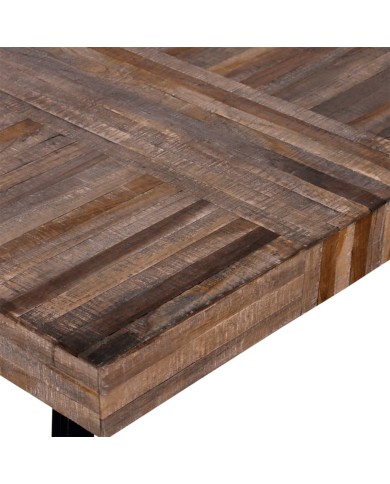 Table basse carrée Bois de teck de récupération 