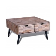 Table basse avec 4 tiroirs Bois de teck recyclé 