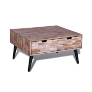 Table basse avec 4 tiroirs Bois de teck recyclé 