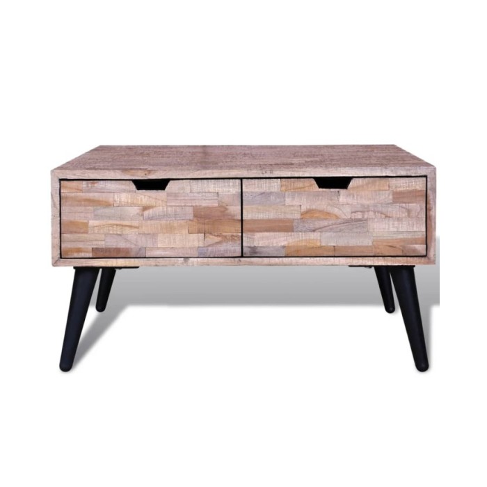 Table basse avec 4 tiroirs Bois de teck recyclé 