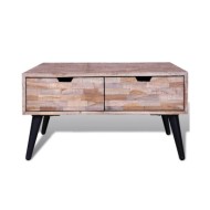 Table basse avec 4 tiroirs Bois de teck recyclé 