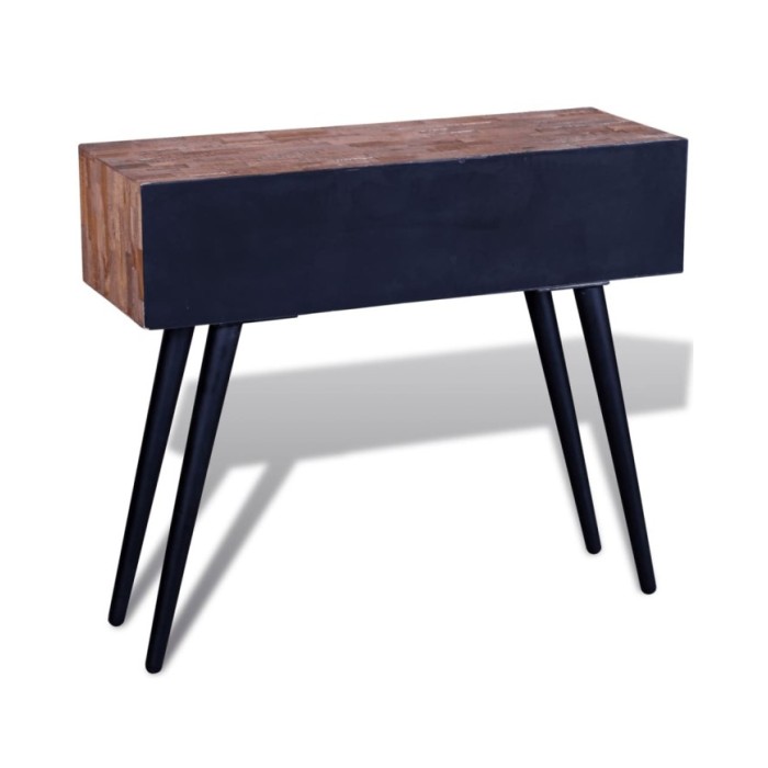Table console avec 3 tiroirs Bois de teck recyclé 