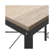 Bureau d'ordinateur Noir et chêne 110x72x70 cm Aggloméré