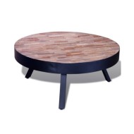 Table basse ronde Bois de teck recyclé 
