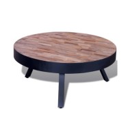 Table basse ronde Bois de teck recyclé 