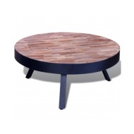 Table basse ronde Bois de teck recyclé 