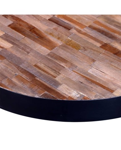 Table basse ronde Bois de teck recyclé 