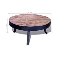 Table basse ronde Bois de teck recyclé 