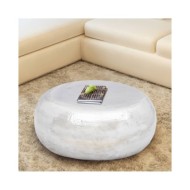 Table basse martelée en aluminium Argenté 