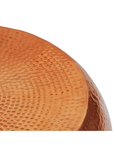 Table basse en aluminium martelé Couleur laiton/cuivre 