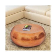 Table basse en aluminium martelé Couleur laiton/cuivre 