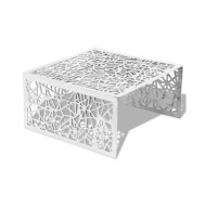 Table basse argentée Design géométrique Aluminium 
