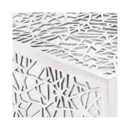 Table basse argentée Design géométrique Aluminium 