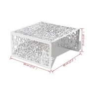 Table basse argentée Design géométrique Aluminium 