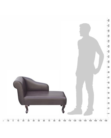 Chaise longue Marron Similicuir