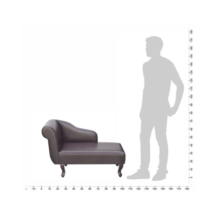 Chaise longue Marron Similicuir