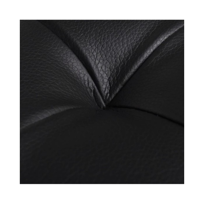 Pouf de rangement Cuir synthétique Noir