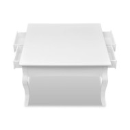 Table basse avec 4 tiroirs Blanc 