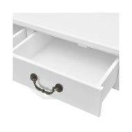 Table basse avec 4 tiroirs Blanc 