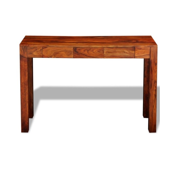 Table console avec 3 tiroirs 80 cm Bois de Sesham massif