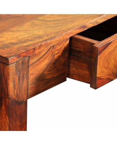 Table console avec 3 tiroirs 80 cm Bois de Sesham massif
