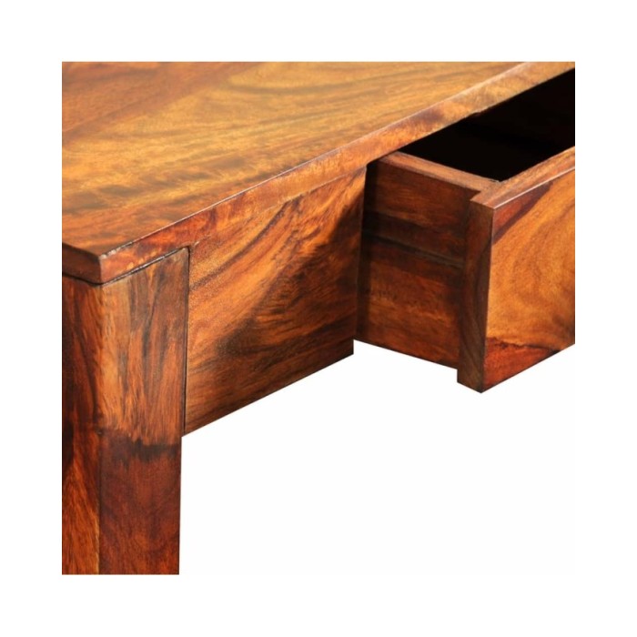 Table console avec 3 tiroirs 80 cm Bois de Sesham massif