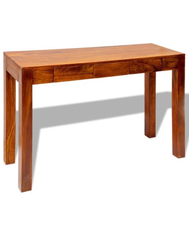Table console avec 3 tiroirs 80 cm Bois de Sesham massif