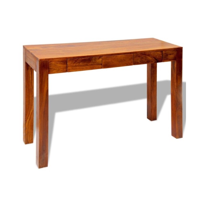 Table console avec 3 tiroirs 80 cm Bois de Sesham massif