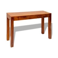 Table console avec 3 tiroirs 80 cm Bois de Sesham massif
