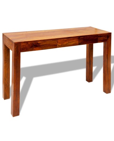 Table console avec 3 tiroirs 80 cm Bois de Sesham massif