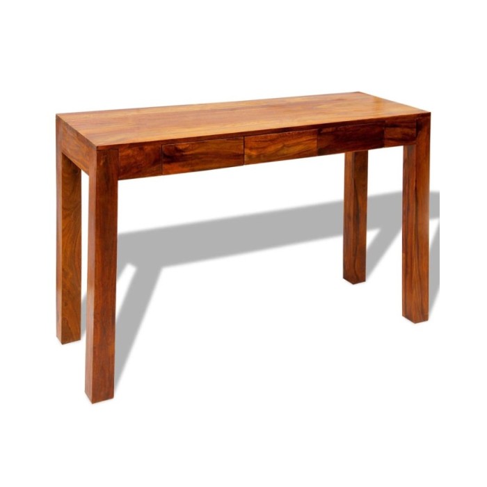 Table console avec 3 tiroirs 80 cm Bois de Sesham massif