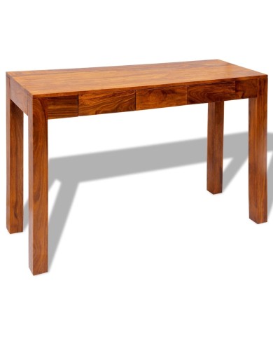Table console avec 3 tiroirs 80 cm Bois de Sesham massif