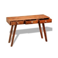 Table console avec 3 tiroirs 76 cm Bois massif de Sesham 