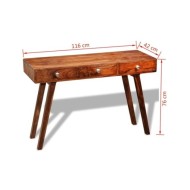 Table console avec 3 tiroirs 76 cm Bois massif de Sesham 