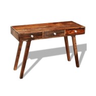 Table console avec 3 tiroirs 76 cm Bois massif de Sesham 
